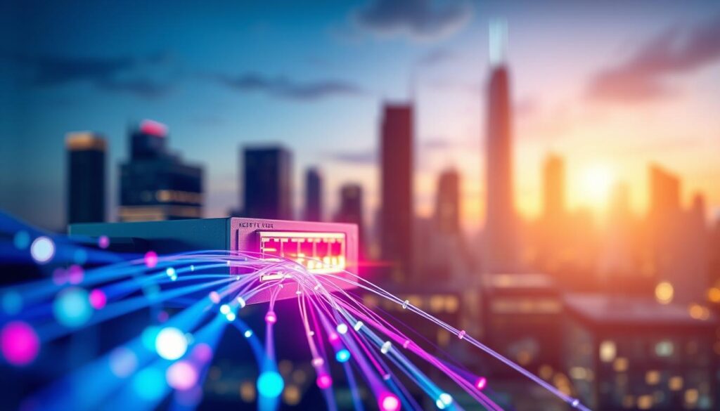 Moderne Datenübertragung über Glasfaserkabel