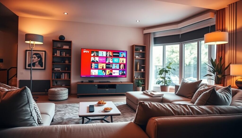 Modernes iptv Erlebnis im Wohnzimmer