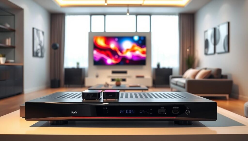 Moderner Receiver für digitales Kabelfernsehen Moderner Receiver für digitales Kabelfernsehen